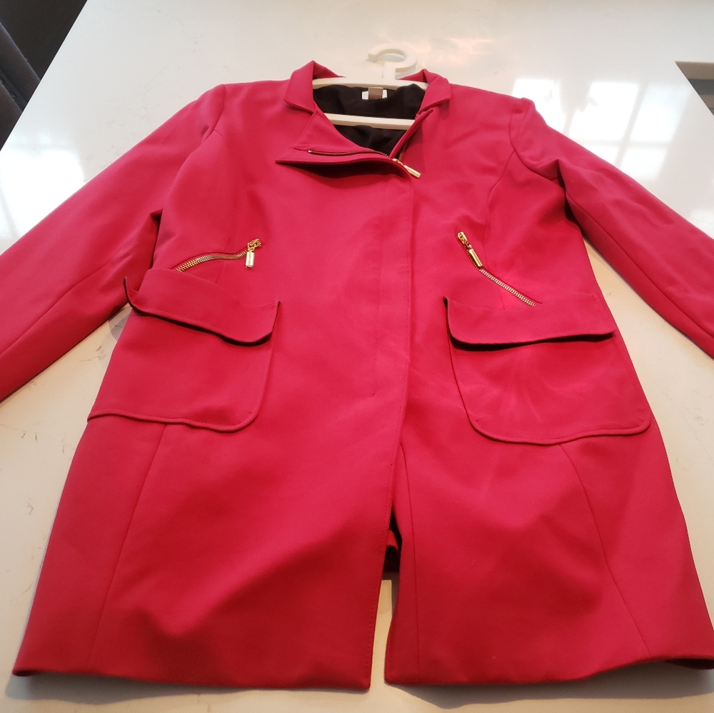 Chico's size 12 red jacket  (size 2 in chico's sizing)